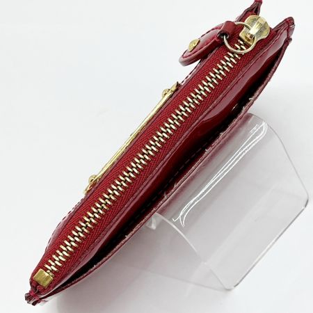  LOUIS VUITTON ルイヴィトン ヴェルニ ポシェット・クレ コインケース ポムダムール  膨らみ・型崩れ M93559 レッド