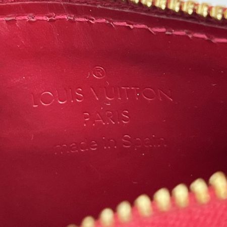  LOUIS VUITTON ルイヴィトン ヴェルニ ポシェット・クレ コインケース ポムダムール  膨らみ・型崩れ M93559 レッド