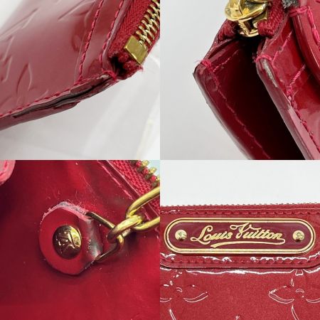  LOUIS VUITTON ルイヴィトン ヴェルニ ポシェット・クレ コインケース ポムダムール  膨らみ・型崩れ M93559 レッド