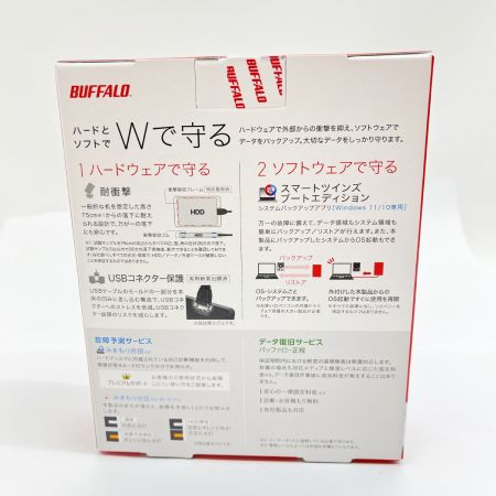  BUFFALO バッファロー ポータブルHDD ポータブルハードディスク 1.0TB HD-PGF1.0U3-WHA