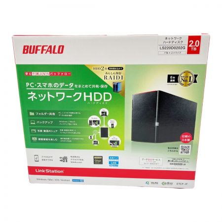  BUFFALO バッファロー  LinkStation 2.0TB ネットワーク対応HDD　 LS220D0202G