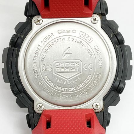  CASIO カシオ 腕時計 G-SHOCK クォーツ ブラック レッド GBD-800