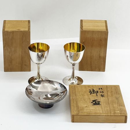   銀杯 銀製ワイングラス 純銀 3点セット 計121g