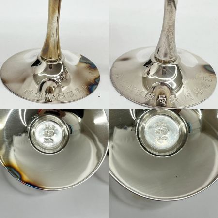   銀杯 銀製ワイングラス 純銀 3点セット 計121g