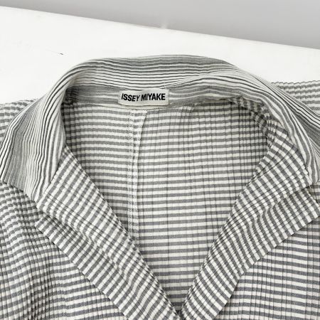 ISSEY MIYAKE イッセイミヤケ 変形ジャケット  プリーツ Mサイズ JG14500 ライトグレー