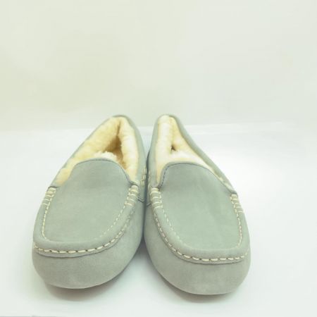  UGG アグ モカシン 23cm S/N1106878 ライトグレー