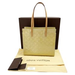 ◆◆ LOUIS VUITTON ルイヴィトン ヴェルニ カタリーナEW バッグ トートバッグ ヨゴレ有 M90010 ベージュ Bランク
