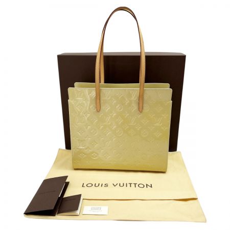  LOUIS VUITTON ルイヴィトン ヴェルニ カタリーナEW バッグ トートバッグ ヨゴレ有 M90010 ベージュ