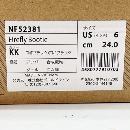  THE NORTH FACE ザノースフェイス ショートブーツ ファイヤーフライ ブーティ Firefly Bootie  NF52381 ブラック