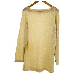 ◆◆ ISSEY MIYAKE イッセイミヤケ カットソー SIZE M PE51-KJ182 ベージュ Bランク