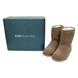 ◆◆ EMU エミュー ショートブーツ ムートンブーツ 23cm 箱付 レディース W11590 ブラウン Aランク