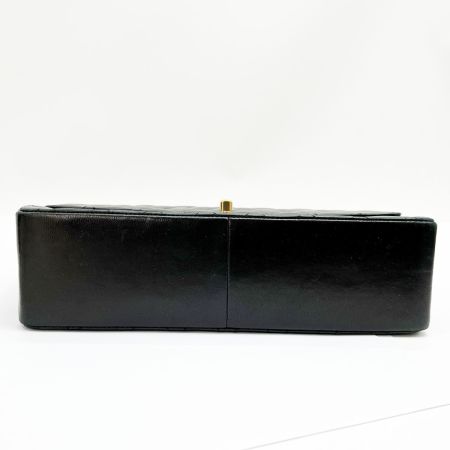  CHANEL シャネル マトラッセ Wフラップ チェーン ショルダー ブラック x ゴールド
