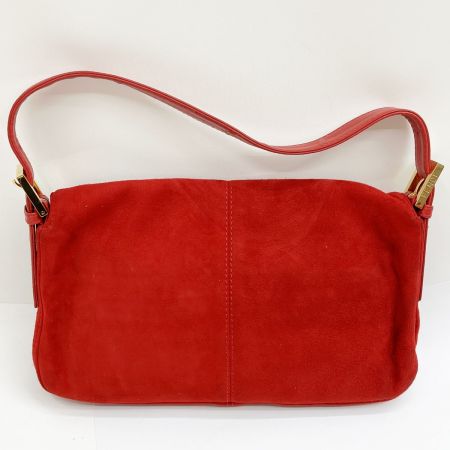  FENDI フェンディ マンマバケット スエード バッグ 肩掛け ハンド 2813-26424-009 レッド