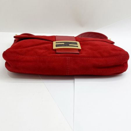  FENDI フェンディ マンマバケット スエード バッグ 肩掛け ハンド 2813-26424-009 レッド