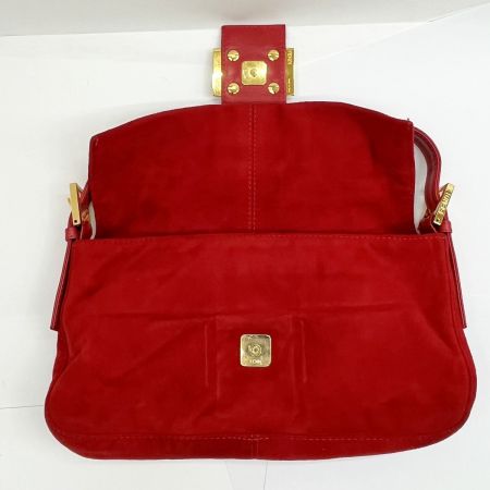  FENDI フェンディ マンマバケット スエード バッグ 肩掛け ハンド 2813-26424-009 レッド