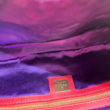  FENDI フェンディ マンマバケット スエード バッグ 肩掛け ハンド 2813-26424-009 レッド