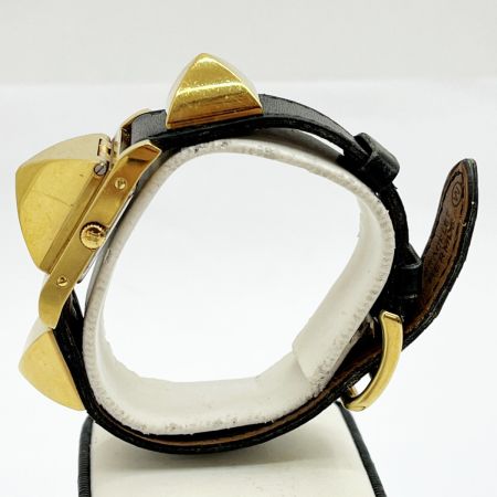  HERMES エルメス メドール 腕時計 レディース 595374 ゴールド x ホワイト x ブラック