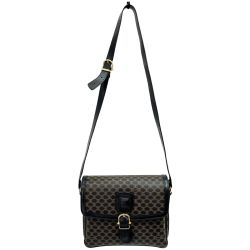 ◆◆ CELINE セリーヌ ショルダーバッグ トリオンフロゴ ヴィンテージ DM97/2 ブラック Bランク