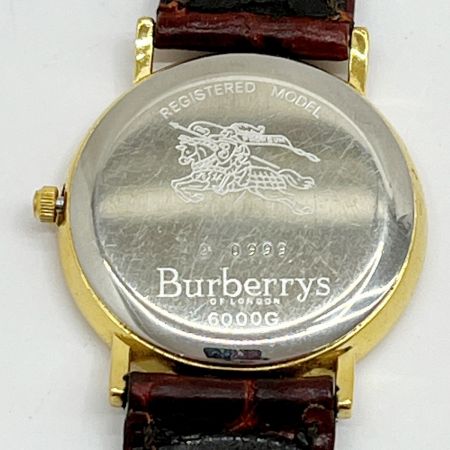  Burberrys バーバリーズ 腕時計 メンズ 稼働品 シェル 6000G ボルドー x ゴールド