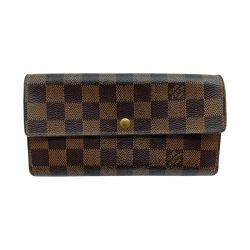 ◆◆ LOUIS VUITTON ルイヴィトン 長財布 ダミエ ポルトモネクレディ ca0095 Cランク
