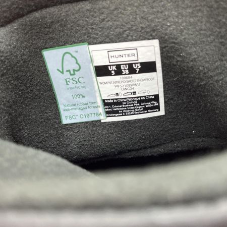  HUNTER ハンター ブーツ スノーブーツ ブラック US7 62291 ブラック 25cm