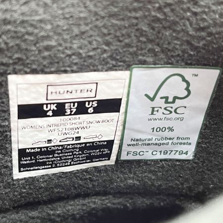  HUNTER ハンター スノーブーツ ウィンターブーツ 靴  62291 ブラック