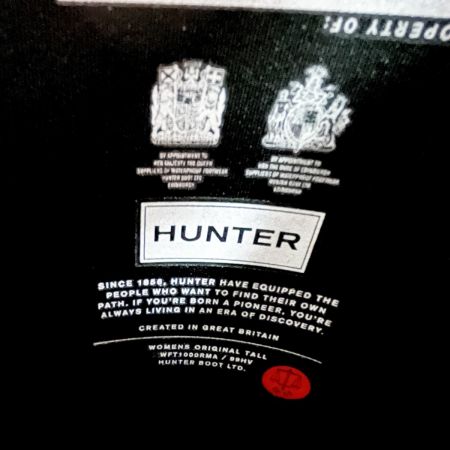  HUNTER ハンター レインブーツ 25cm レディース ブラック