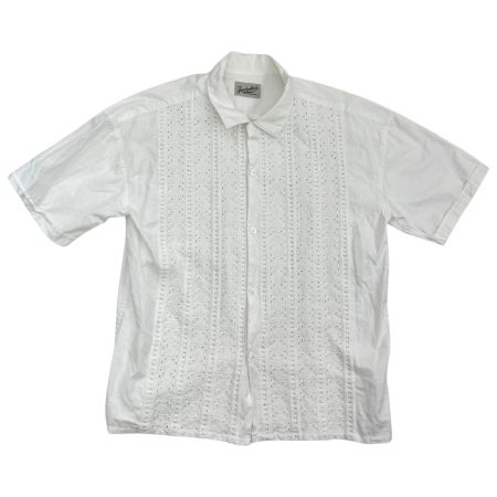  TENDERLOIN テンダーロイン コットン 半袖 シャツ 刺繍 ホワイト