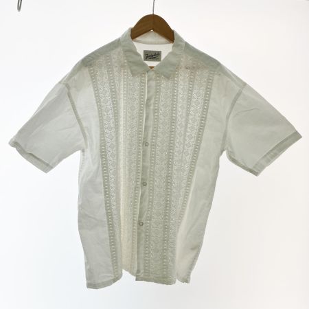  TENDERLOIN テンダーロイン コットン 半袖 シャツ 刺繍 ホワイト