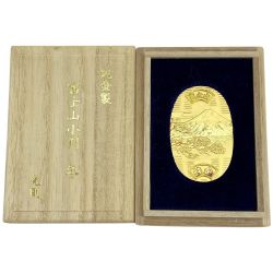 ◆◆  純金製 富士山小判 冬 光則作 24K 10.2ｇホールマーク 木箱 Bランク