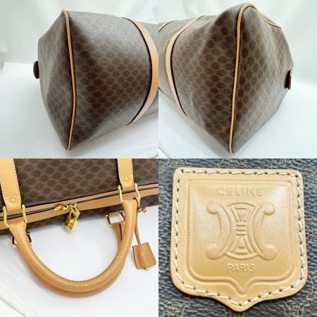  CELINE セリーヌ ボストンバッグ マカダム ブラウン