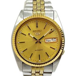 ◆◆ SEIKO セイコー seiko5 セイコーファイブ 腕時計 7S26-0500 ゴールド x シルバー Cランク