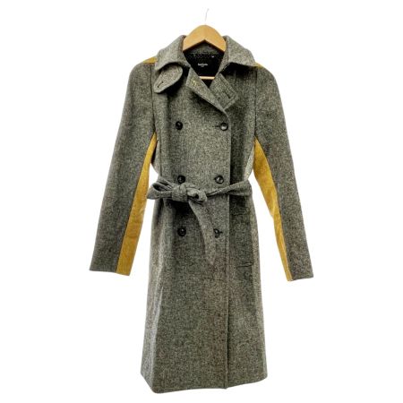  Paul Smith ポールスミス ロングコート サイズ40 レディース アウター グレー×イエロー