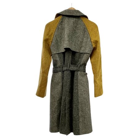  Paul Smith ポールスミス ロングコート サイズ40 レディース アウター グレー×イエロー