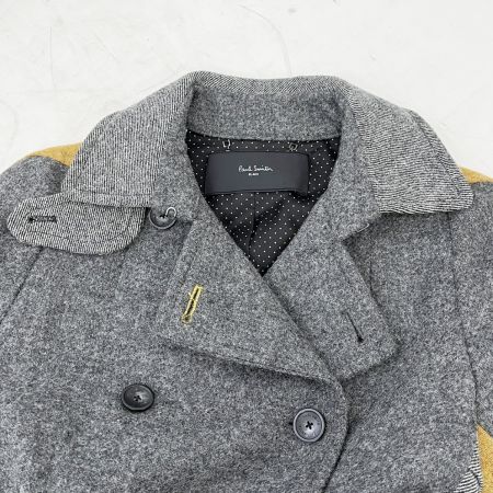  Paul Smith ポールスミス ロングコート サイズ40 レディース アウター グレー×イエロー