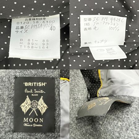  Paul Smith ポールスミス ロングコート サイズ40 レディース アウター グレー×イエロー