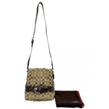  COACH コーチ  ショルダーバッグ シグネチャー レディース 6308 ブラウン