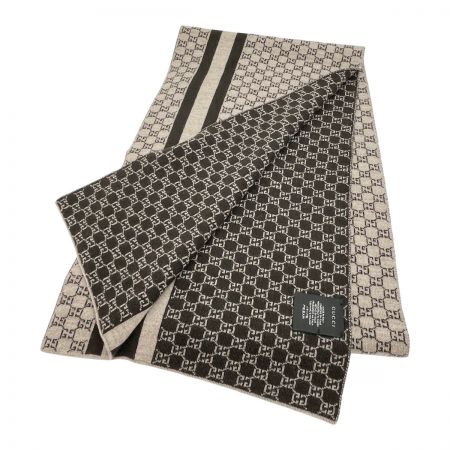  GUCCI グッチ マフラー カシミヤ ブラウン