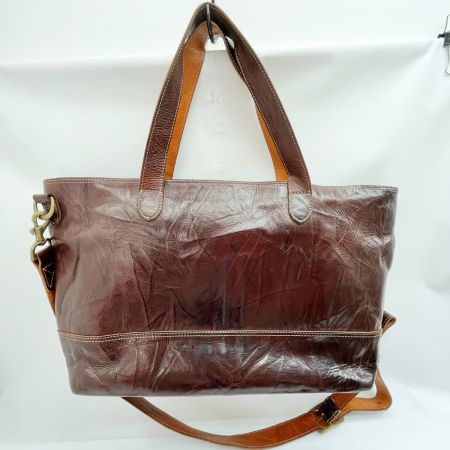  RYU トートバッグ ショルダーバッグ 肉厚レザー 2wayバッグ ブラウン