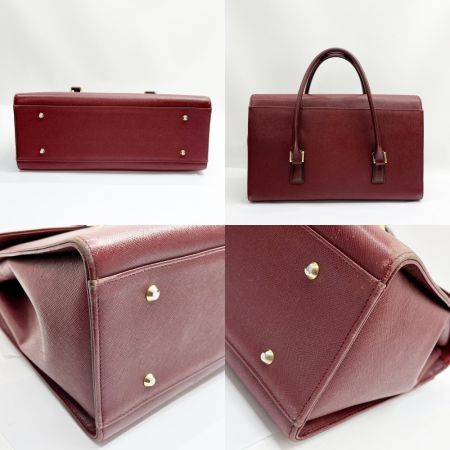  BURBERRY バーバリー ハンドバッグ レディース ブラウン x レッド