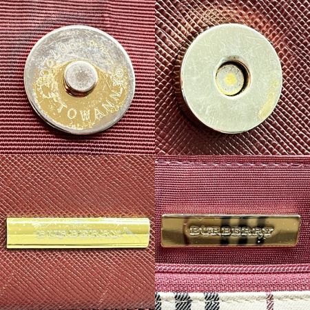  BURBERRY バーバリー ハンドバッグ レディース ブラウン x レッド