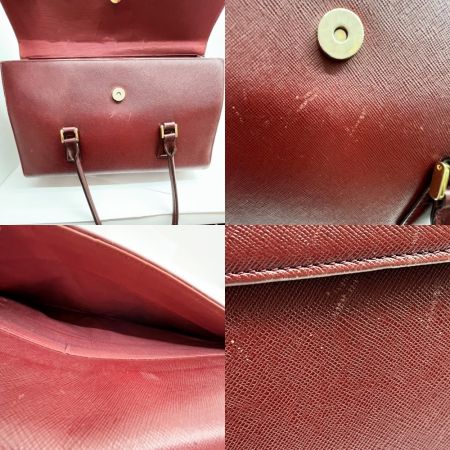  BURBERRY バーバリー ハンドバッグ レディース ブラウン x レッド