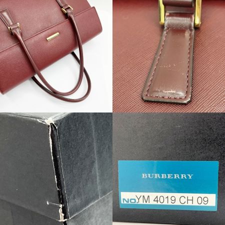  BURBERRY バーバリー ハンドバッグ レディース ブラウン x レッド