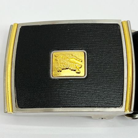  BURBERRY バーバリー レザーベルト ホースロゴ ブラック メンズ 箱付