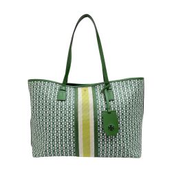 ◆◆ TORY BURCH トリーバーチ トートバッグ グリーン レディース 緑/柄 Bランク
