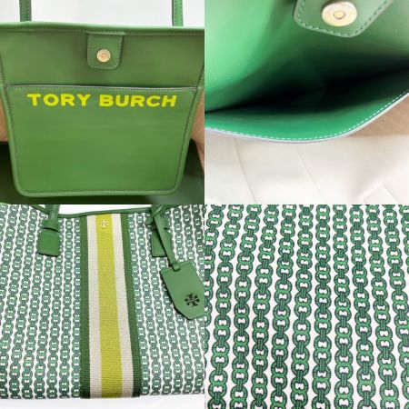  TORY BURCH トリーバーチ トートバッグ グリーン レディース 緑/柄
