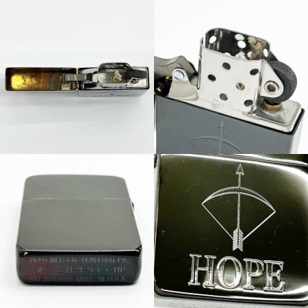  ZIPPO ジッポー HOPE ホープ 真ん中に矢 ライター ブラック 箱付