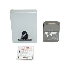  ZIPPO ジッポー HOPE SUPER LIGHTS 世界地図 ブラック Bランク