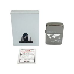 ◆◆ ZIPPO ジッポー HOPE SUPER LIGHTS 世界地図 ブラック Bランク