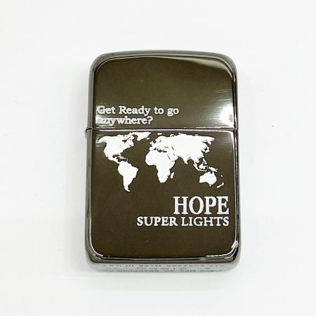  ZIPPO ジッポー HOPE SUPER LIGHTS 世界地図 ブラック